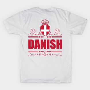 DANISH FOOTBALL GIFT | RED VIGNETTE T-Shirt